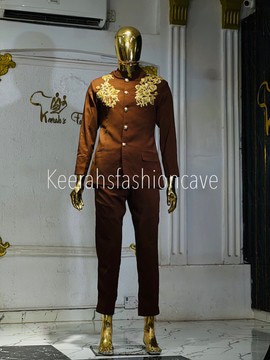 Bespoke men’s wedding suit, suit for men, prom suit jacket and trousers