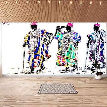 3 Wise Men African Ethnic Wall Art Sticker for Bedroom