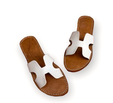 Sandale en cuir véritable haute qualité fait main mode femme