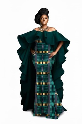 Espresso Majesty Cascading Ruffle Gown