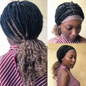 Locs boho 12 pouces, faux locs, locs froissés, locs ondulés couleur noir
