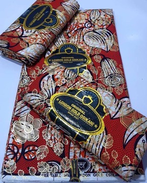 London Gold Osikani/  Embellished Super wax/ 6 yards