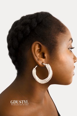 The silver twisted hoop