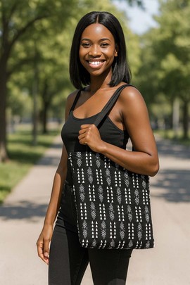 Tribal Tote Bag African Print  | Afrocentric Accessory | Large Capacity