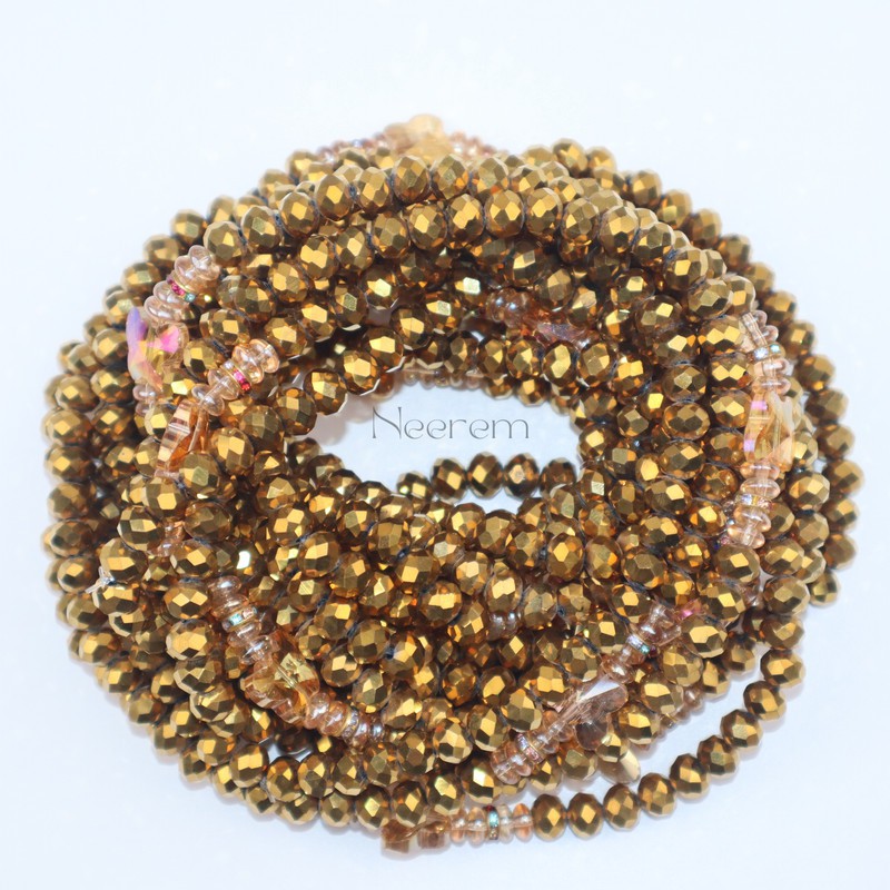 Perles De Taille Sénégalaises – Bayas, Bine Bine, Verre, Beige, Neerem