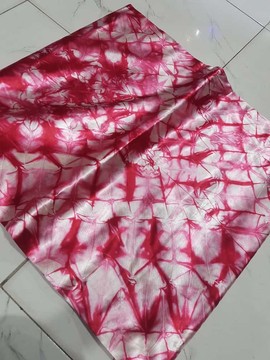 4 Yards Adire Silk Fabric, Nigeria Tribal Dashiki, Nigerian Wedding Dress, Adire Tie Dye Fabric