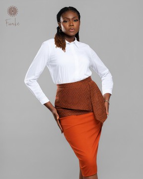 Jupe FIFA marron orangé