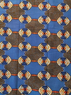 6 YARDS UNLIMITED EDITION WAX GOLD ANKARA FABRIC PATTERN: DISC