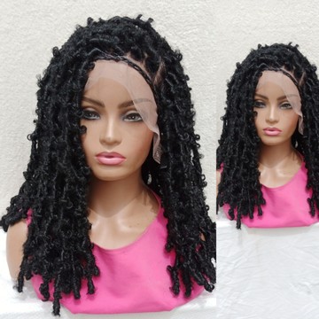 Locs boho 12 pouces, faux locs, locs froissés, locs ondulés couleur noir
