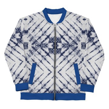 BLOUSON BOMBER MOJI BLANC ET INDIGO