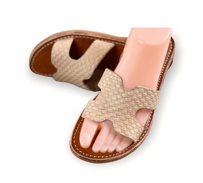 Sandale en cuir véritable haute qualité fait main mode femme