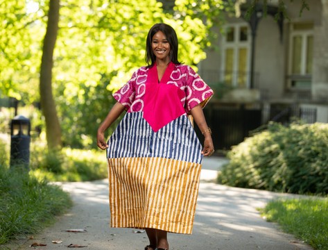 Boubou/caftan Adire “RICH Aunty”