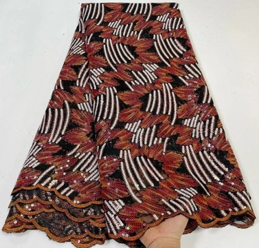 Tissu en dentelle de 5 yards