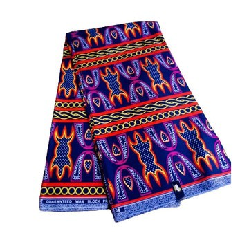 Tissu pagne Ndop Cameroun en coton léger 2 yards