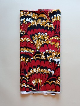 Forêt tropicale. Véritable wax  authentique 100 % Coton et zéro polyester. Coupon de 2 mètres.