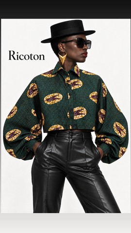 Chemise crop sleeve baĺlon