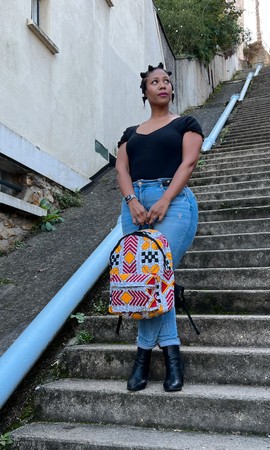 Sac à dos en wax imprimé « Adama »