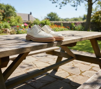 Handcrafted Off-White Leather Shoes