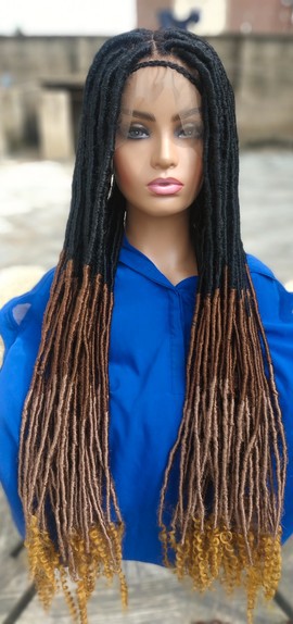 Braids wig,wig for black women,ombre locs, full wig,faux locs,free shipping