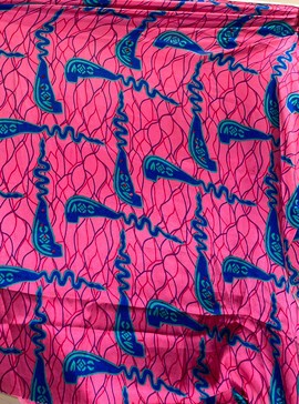 Satin/Silk in BEUGUA wax fabric pattern