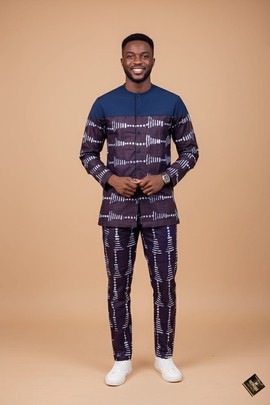 Men Batik Two-Piece Co-ord Set