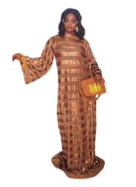 Lima Mesh Sequin Long Dress For Weddings/Special occasions/Plus Size