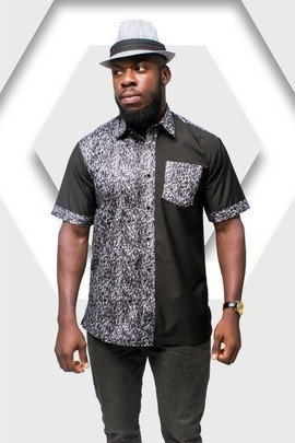 Chemise imprimée africaine, chemise imprimée léopard, chemise Wandizi, vêtements pour hommes africains, chemise à la main pour hommes