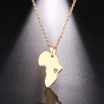 African map necklace