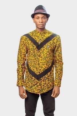 Colourful African print Ankara Shirt, Mens Clothing