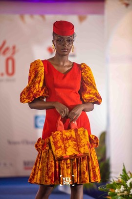 Red Batik cocktail dress