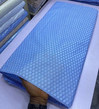 Blue lace for men, Men fabrics(6 yards)
