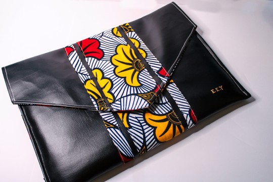 Laptop Sleeve/ Case  (MacBook, Laptops, Tablets) with Ankara / African print / Vegan Leather