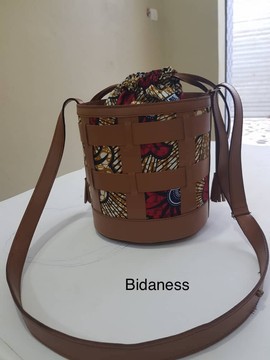 Model bag filled with wax and leather
