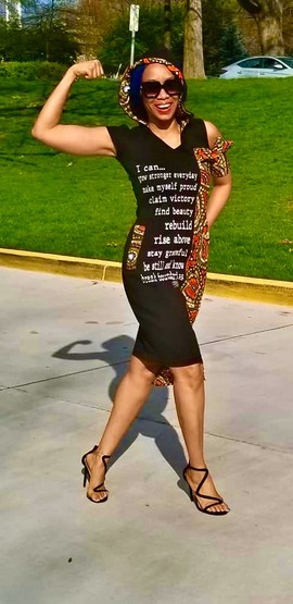 ANKARA "I CAN" Women Empowerment dress