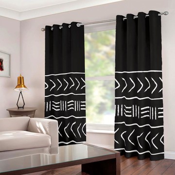 Cultural Unique Bath Mat White and Black Bathroom Rug (LARGER SIZES AVAILABLE)