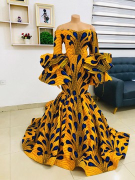 African print kale dress