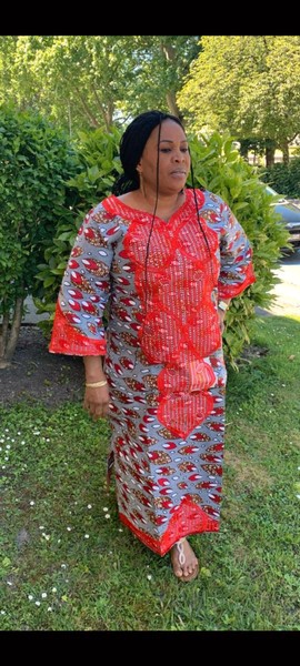Long Kaftan Dress Embellished with stones | Ankara Wedding party | Rich Aunty Dress | Gifts For Mom