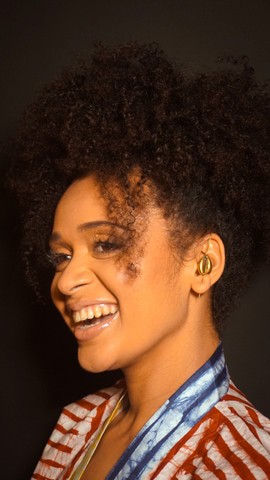 Boucle d'oreille faux piercing « Efia » Cauri