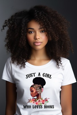 T-shirt - "Juste une fille qui aime les livres"