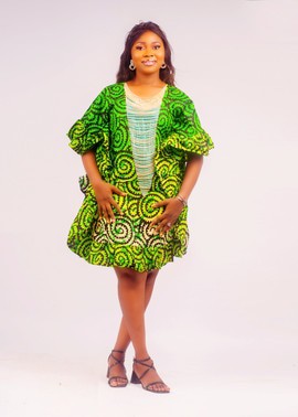 Boubou short| Rich Aunty Tye and dye| African style Gown|Gifts For Her