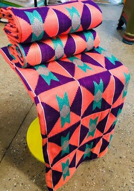 Ashanti Bonwire Kente -Hand woven