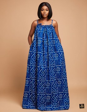 Robe longue à col licou Jadesola