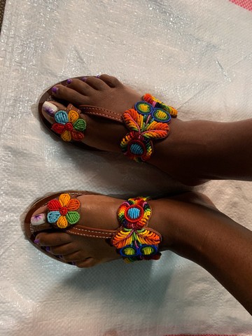 African Handmade Slippers / Leather Sandals /Greek Sandals /Maasai Sandals