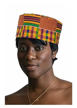 chapeau imprimé africain, kente kufi
