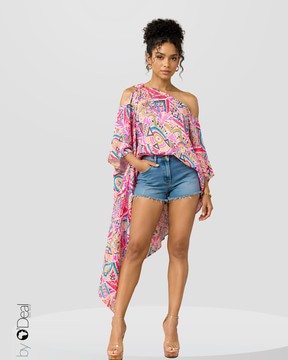 Asymmetric Chiffon Tunic