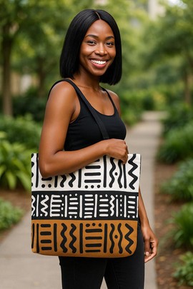 Kuba African Print Tote Bags | Indigenous Fashion | Large Capacity