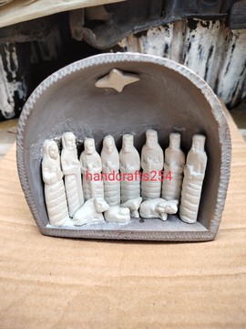 Modern soapstone nativity set/ Christmas decorations nativity scene.