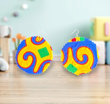 Wax disc earrings