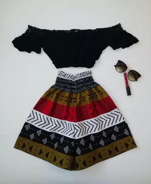 Short en tissu pour femmes africaines