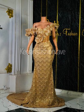 Embellished dress with tulle train, prom dress wedding dresses, engagement and evening gown